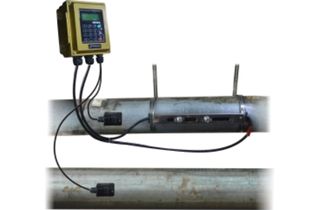 Clamp on ultrasonic heat flow meter